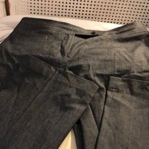 Sandro 100% Cotton Clean Front/Back Straight Leg Denim-like Trousers Fly Front